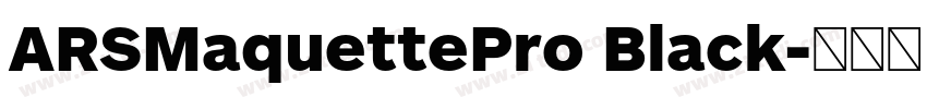 ARSMaquettePro Black字体转换